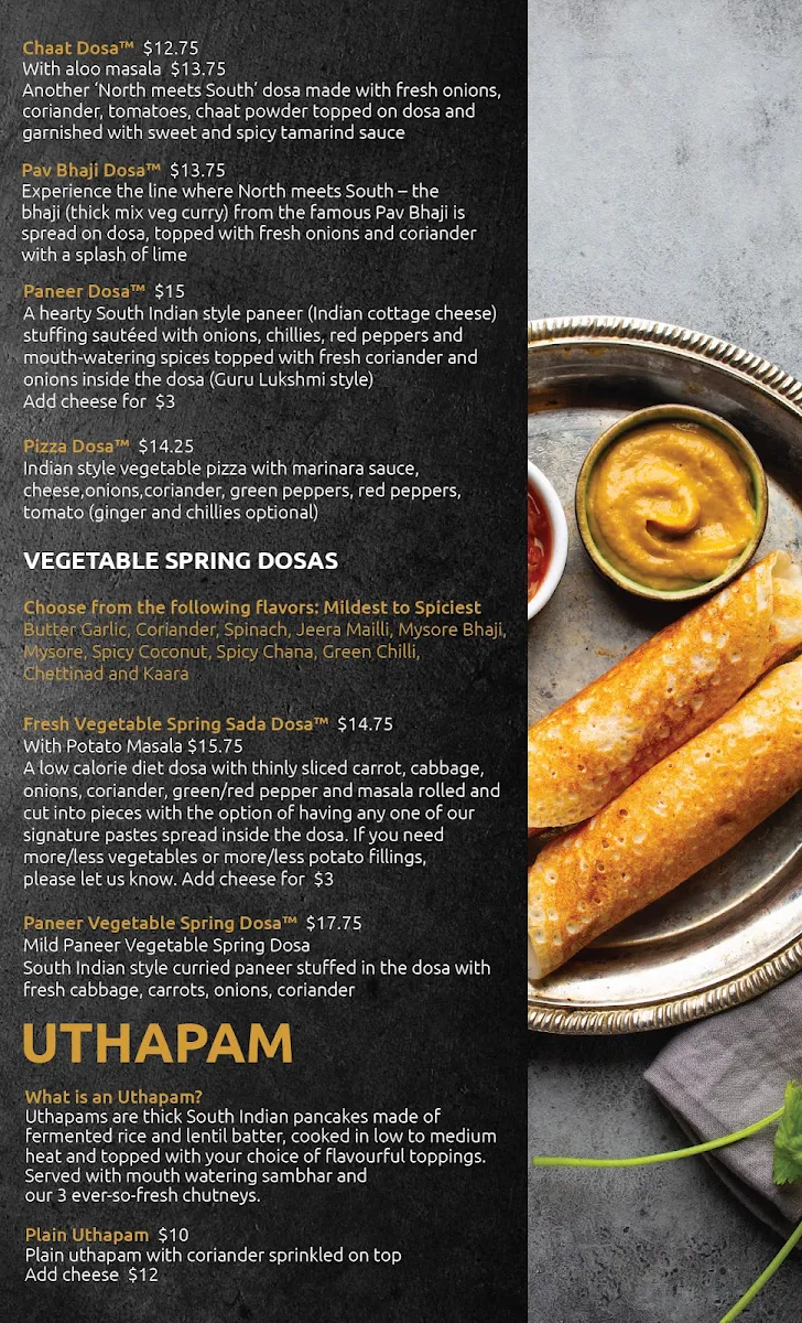 Menu, Guru Lukshmi