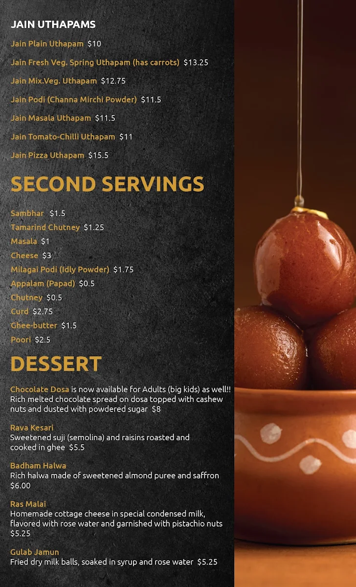 Menu, Guru Lukshmi