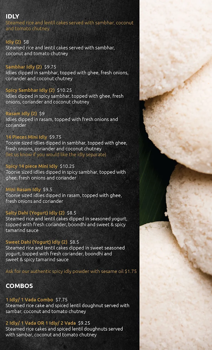Menu, Guru Lukshmi