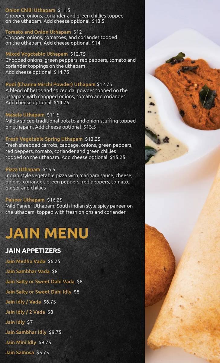 Menu, Guru Lukshmi