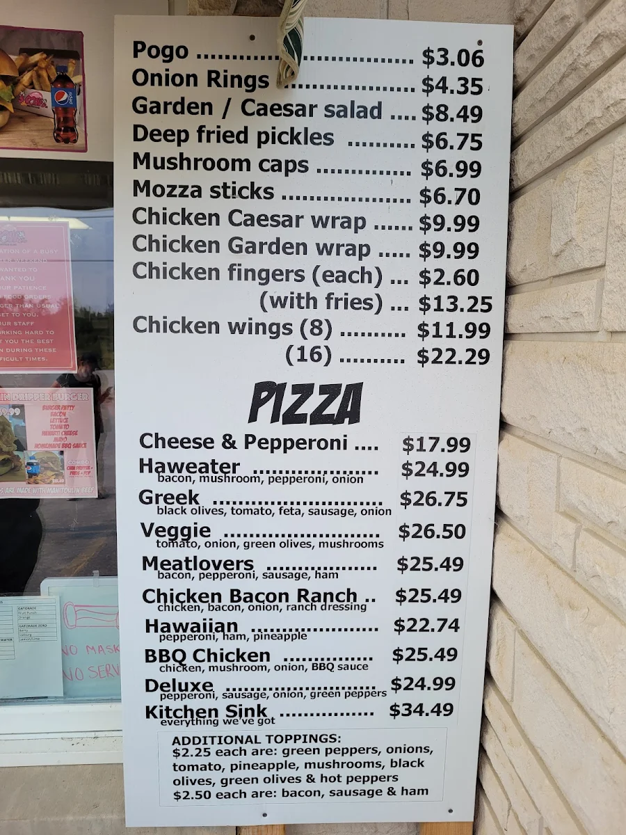 Menu, 3 Cows & A Cone Inc.