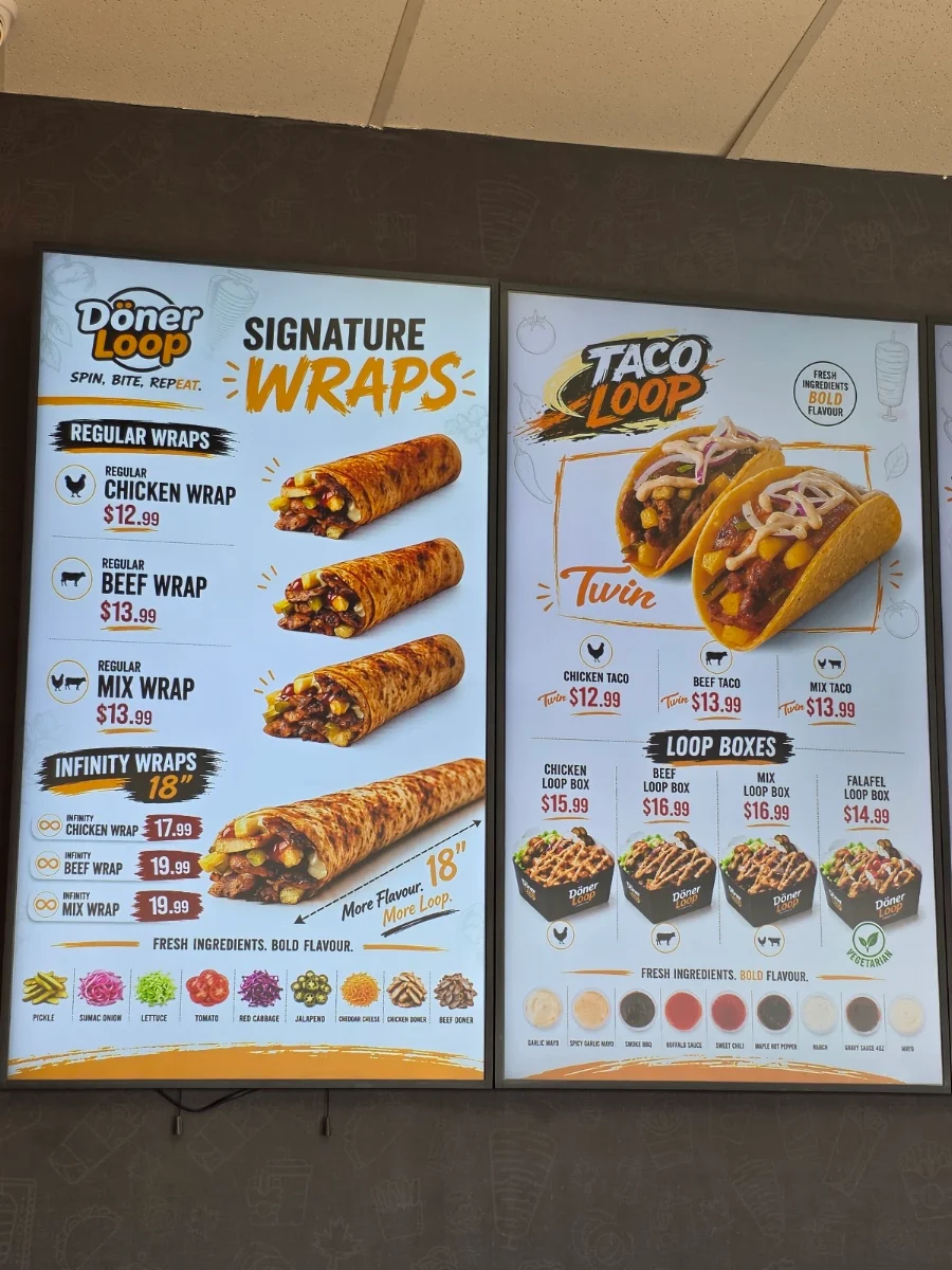 Menu, Doner Loop