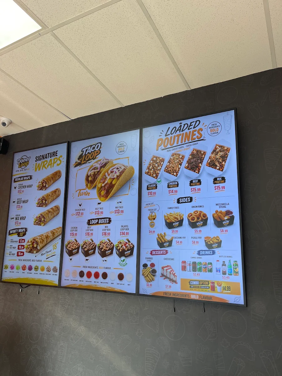 Menu, Doner Loop