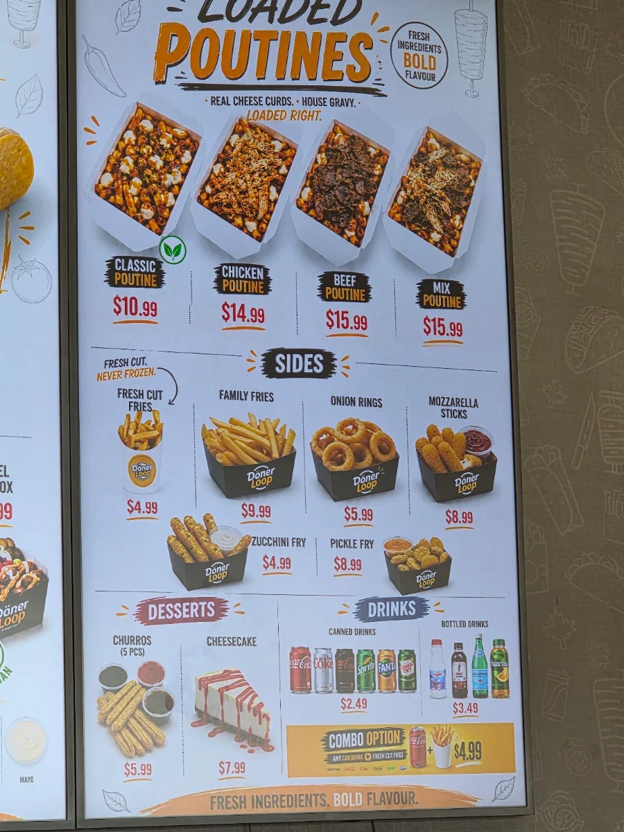 Menu, Doner Loop