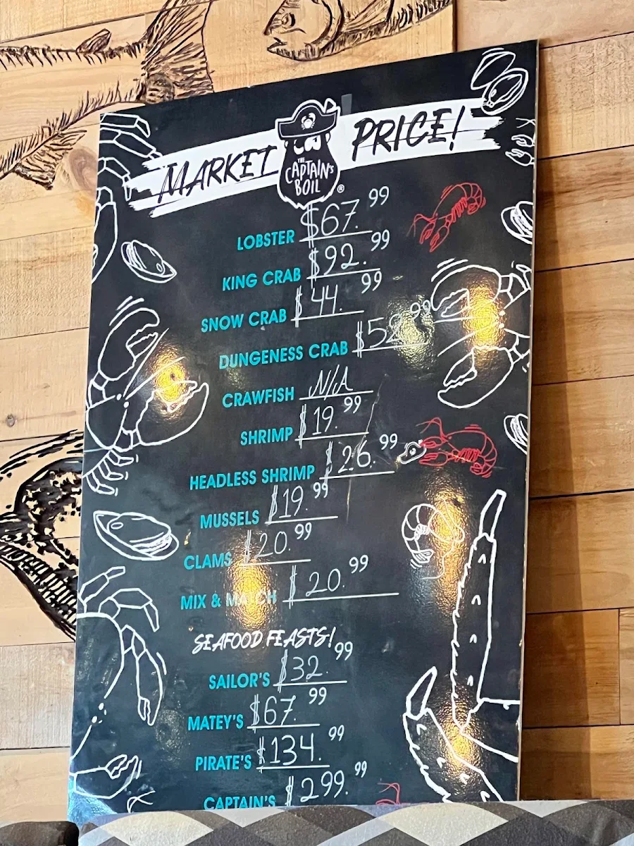 Menu, The Captain's Boil