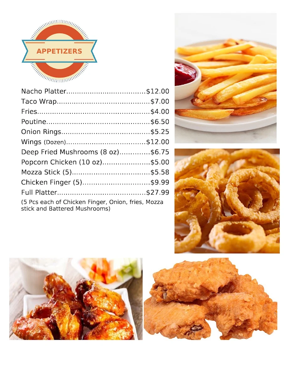 Menu, Cypress Motor Inn
