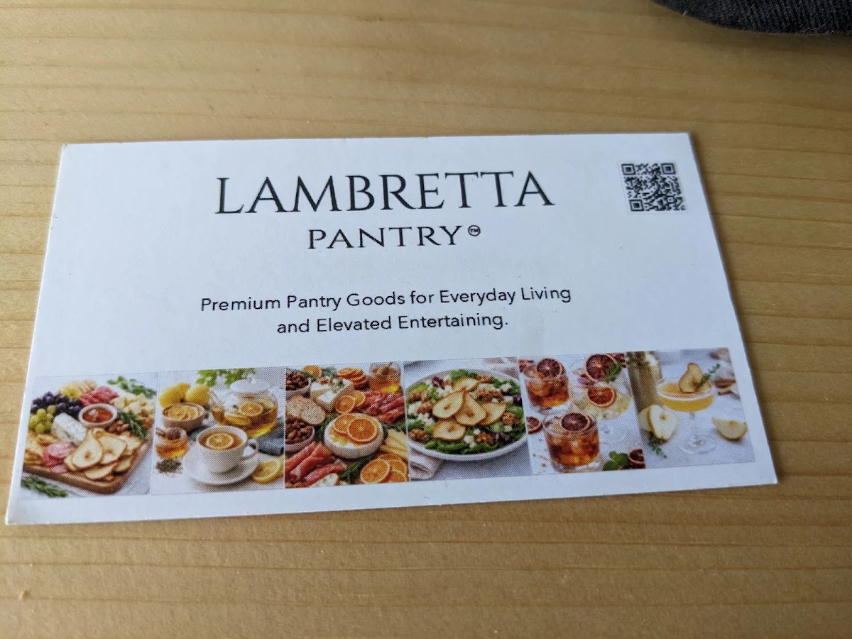 Menu, Lambretta Pizzeria