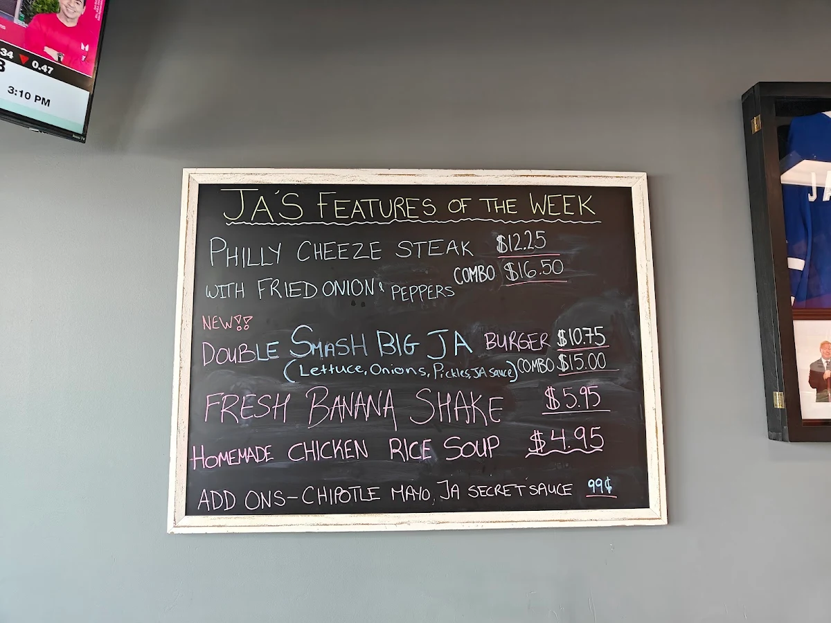 Menu, John Anderson's Hamburgers