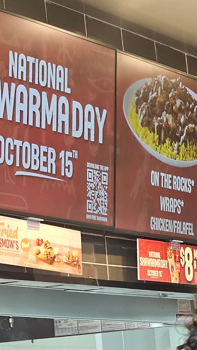 Menu, Osmow's Shawarma