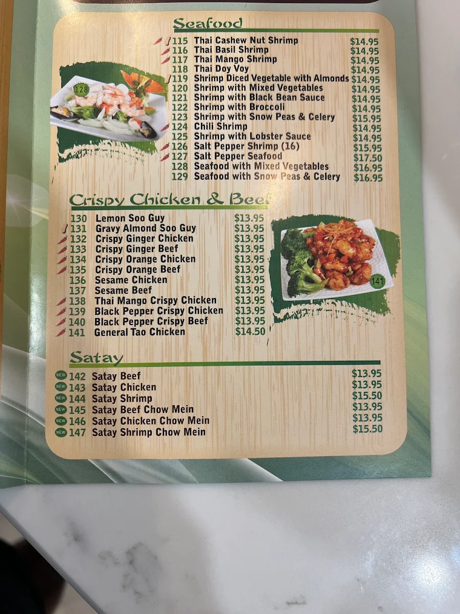 Menu, C&T Wok Express