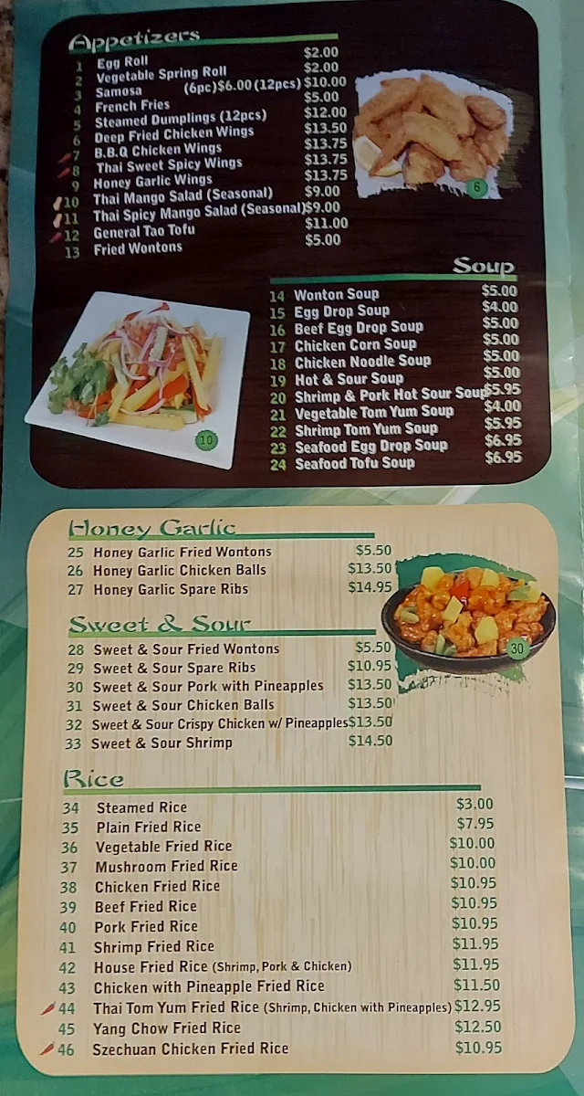 Menu, C&T Wok Express