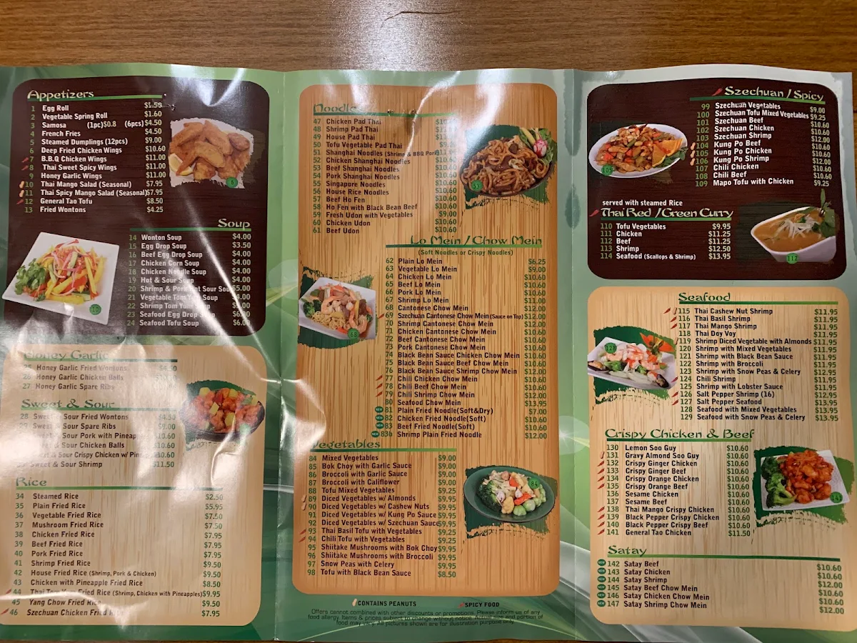 Menu, C&T Wok Express