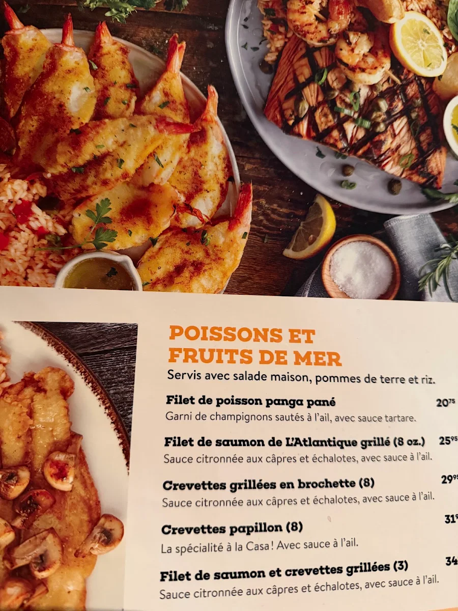 Menu, Casa Grecque