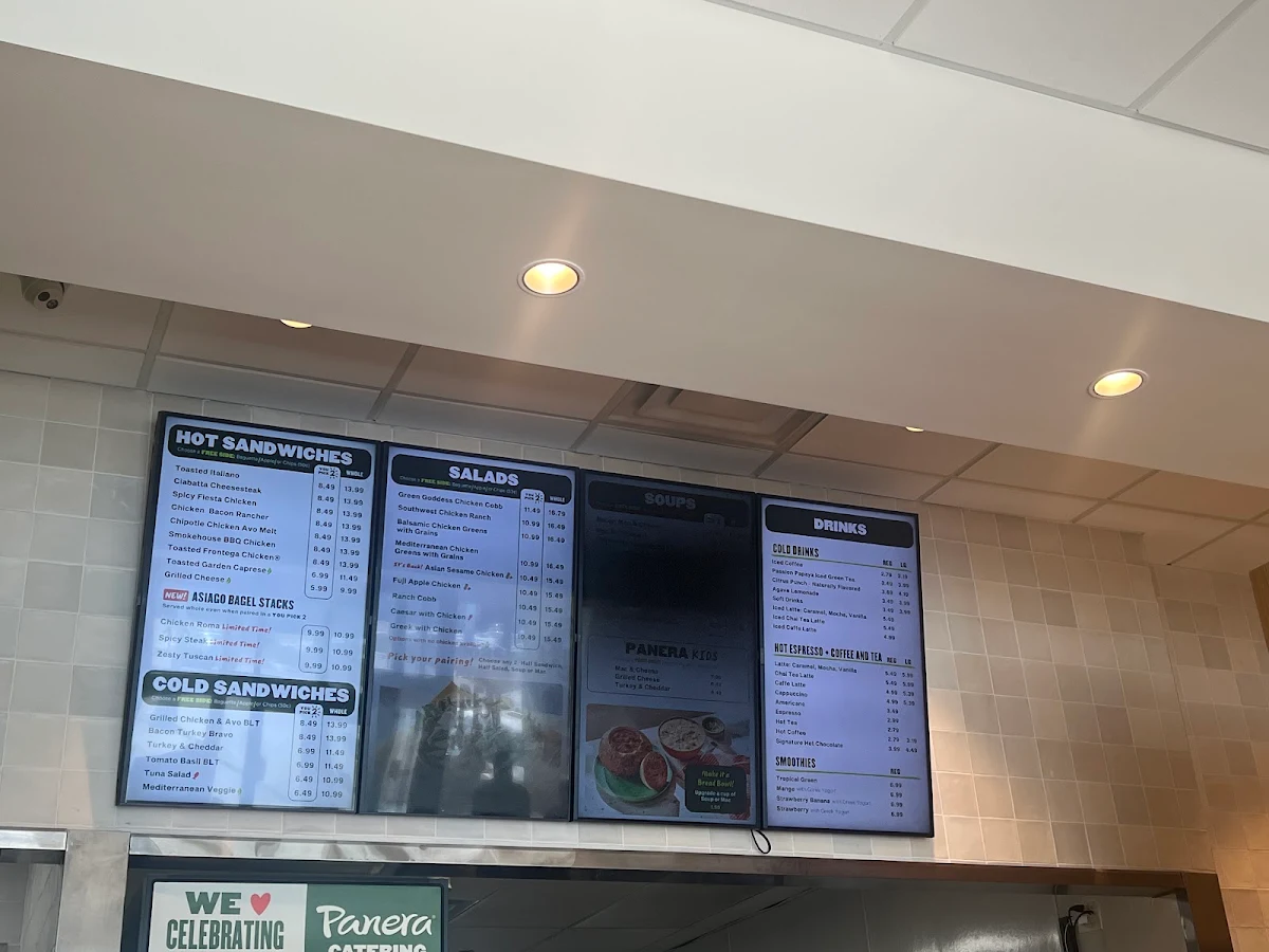 Menu, Panera Bread
