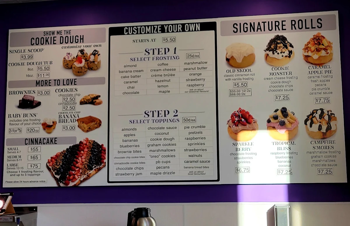 Menu, Cinnaholic
