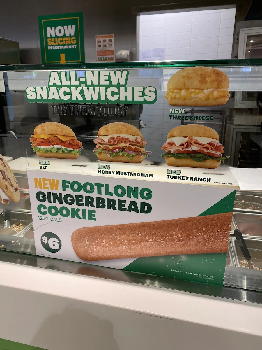 Menu, Subway