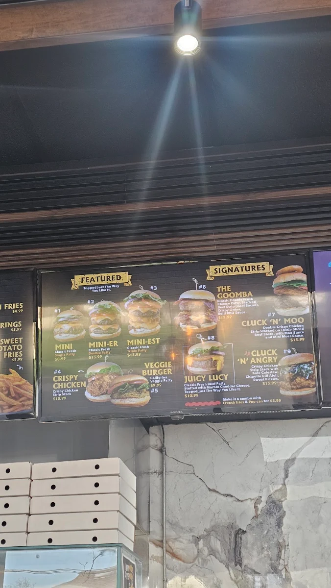 Menu, Mini Moe’s Fresh Smash Burgers, Poutines & Fries