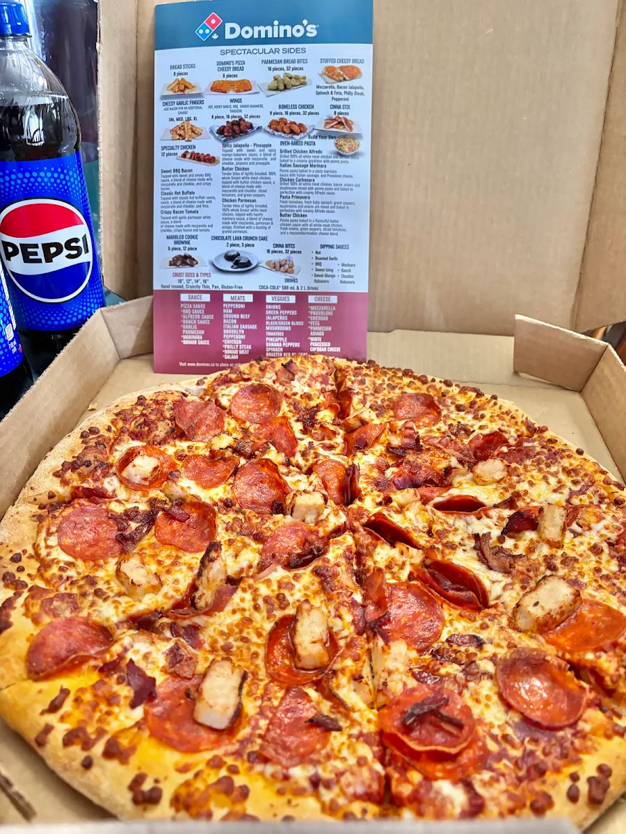 Menu, Domino's Pizza