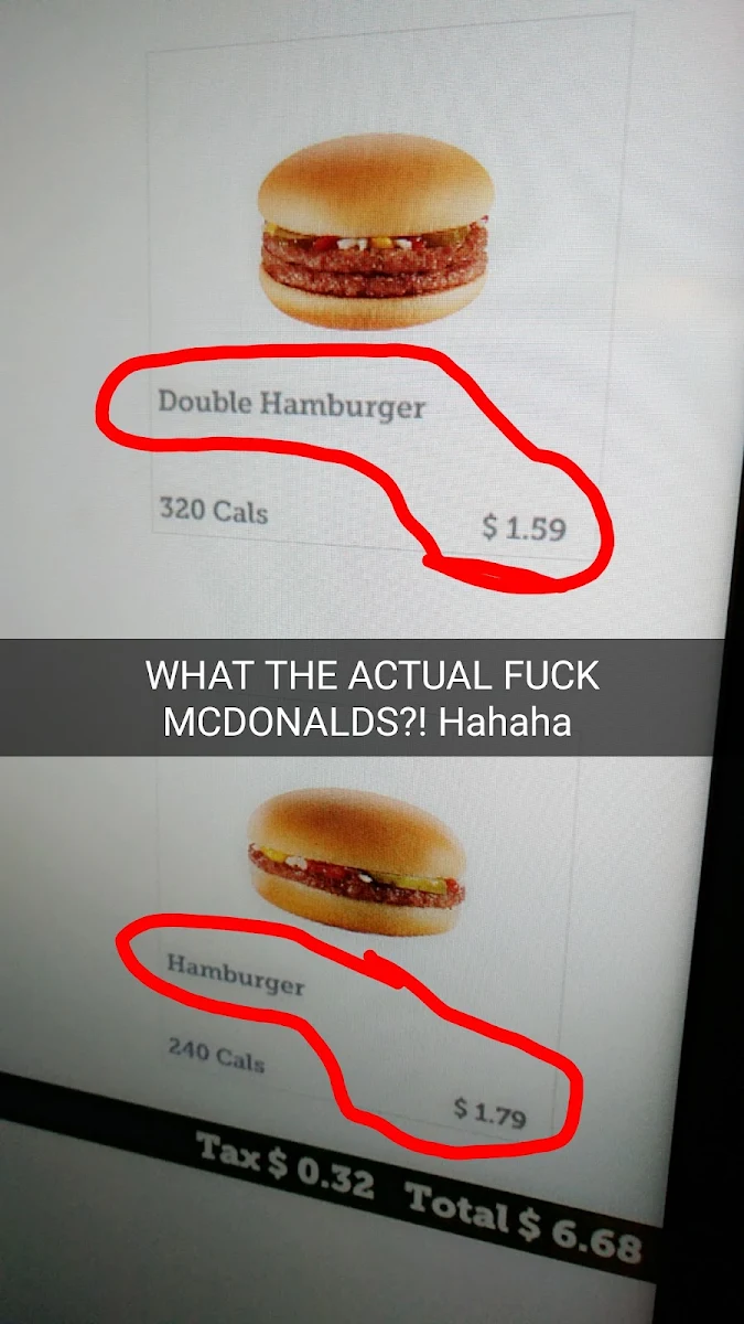 Menu, McDonald's