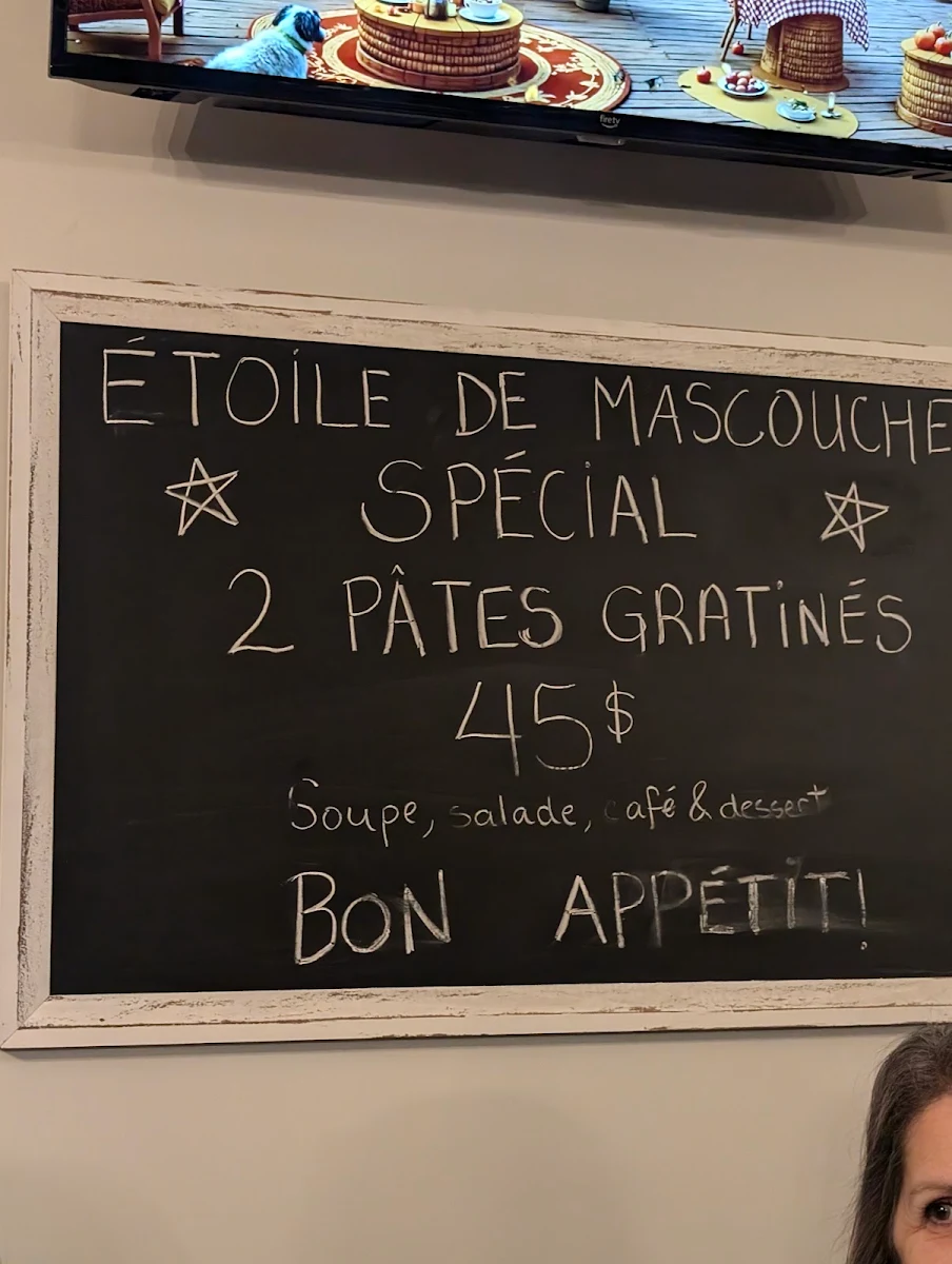 Menu, Restaurant L'Etoile De Mascouche