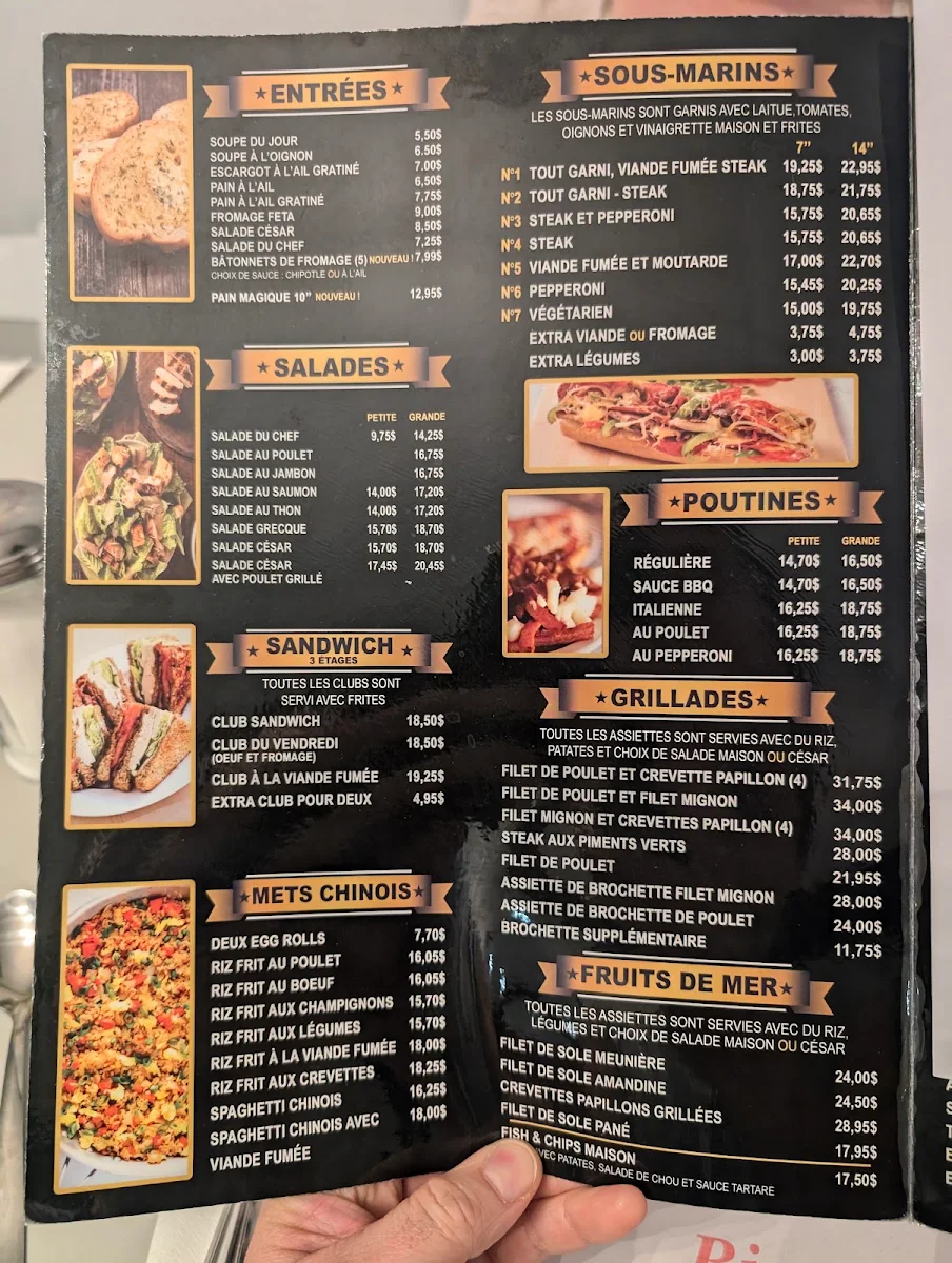 Menu, Restaurant L'Etoile De Mascouche