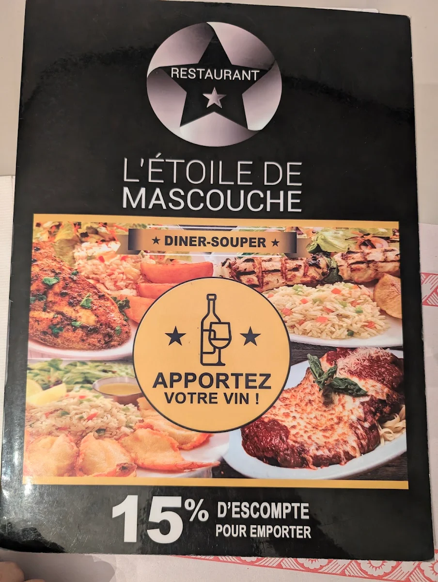 Menu, Restaurant L'Etoile De Mascouche