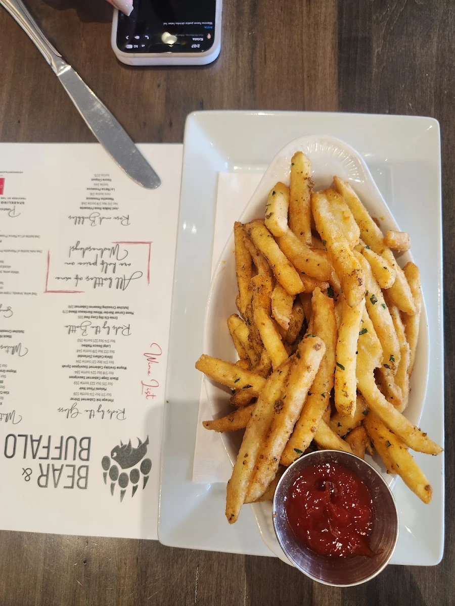 Menu, Bear & Buffalo Bar / Restaurant