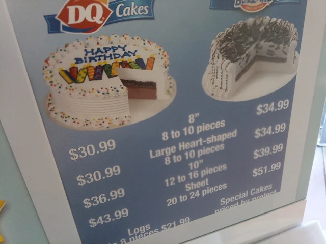 Menu, Dairy Queen (Treat)