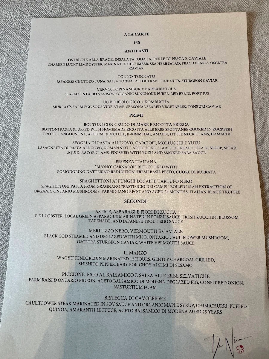 Menu, DaNico