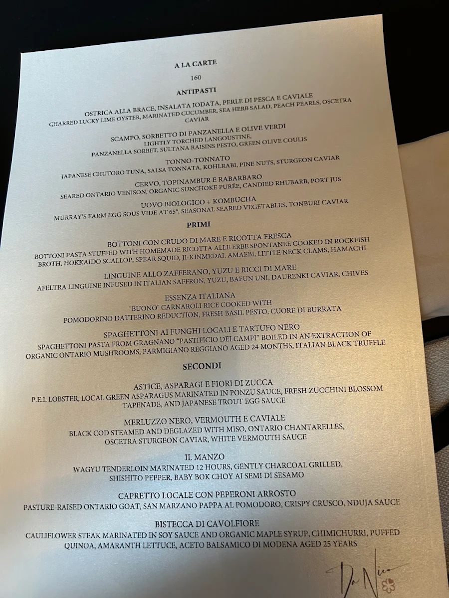 Menu, DaNico