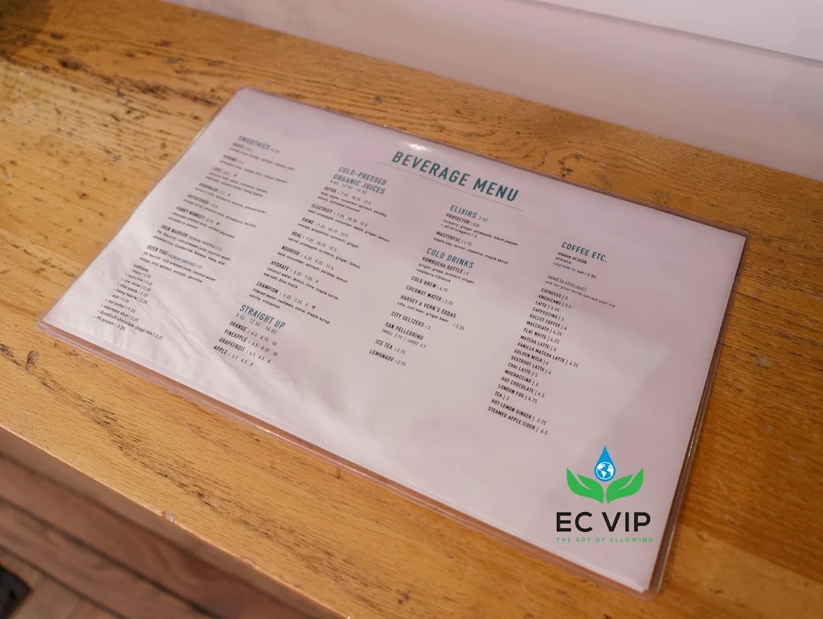 Menu, Pure Kitchen Elgin