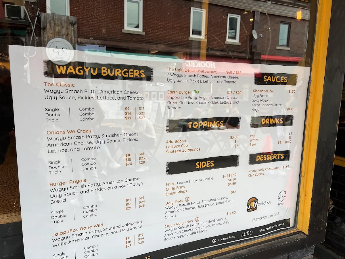 Menu, Ugly Delicious Toronto