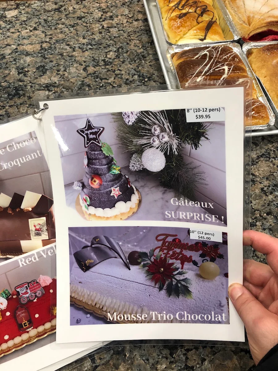 Menu, Patisserie St Martin
