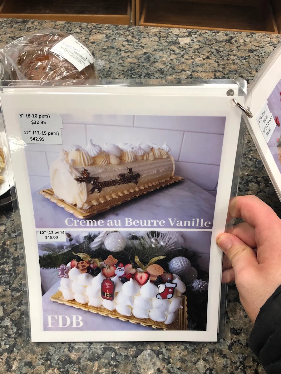 Menu, Patisserie St Martin