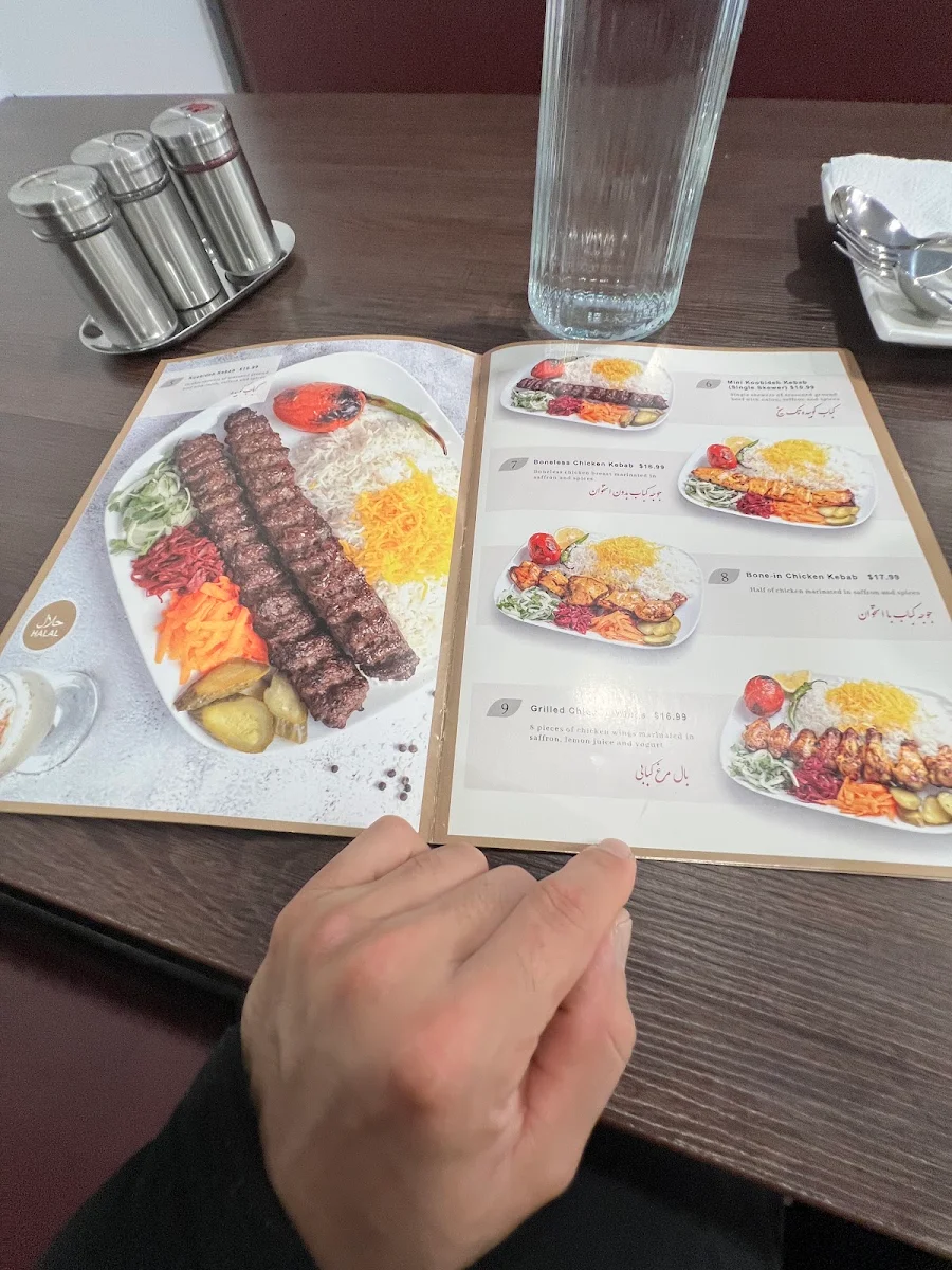 Menu, Alborz Restaurant