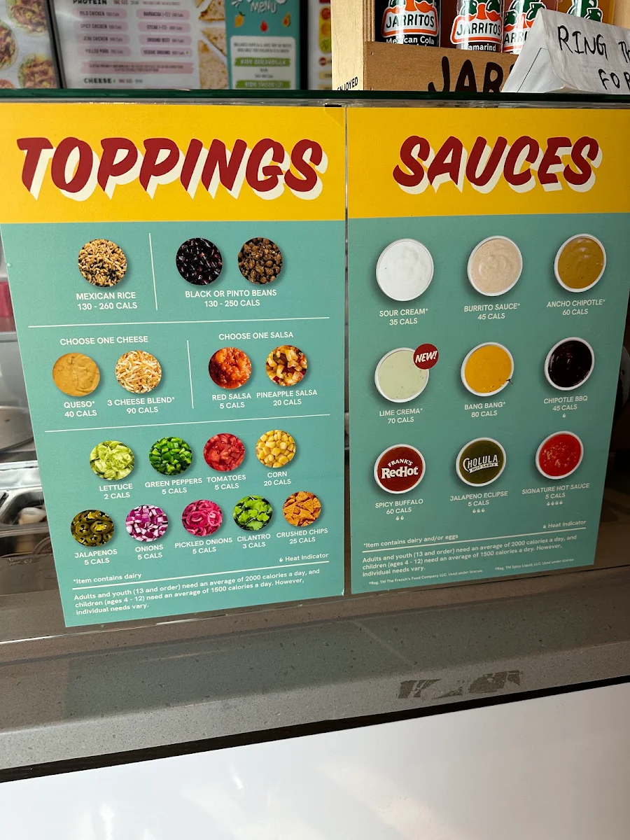 Menu, barBURRITO