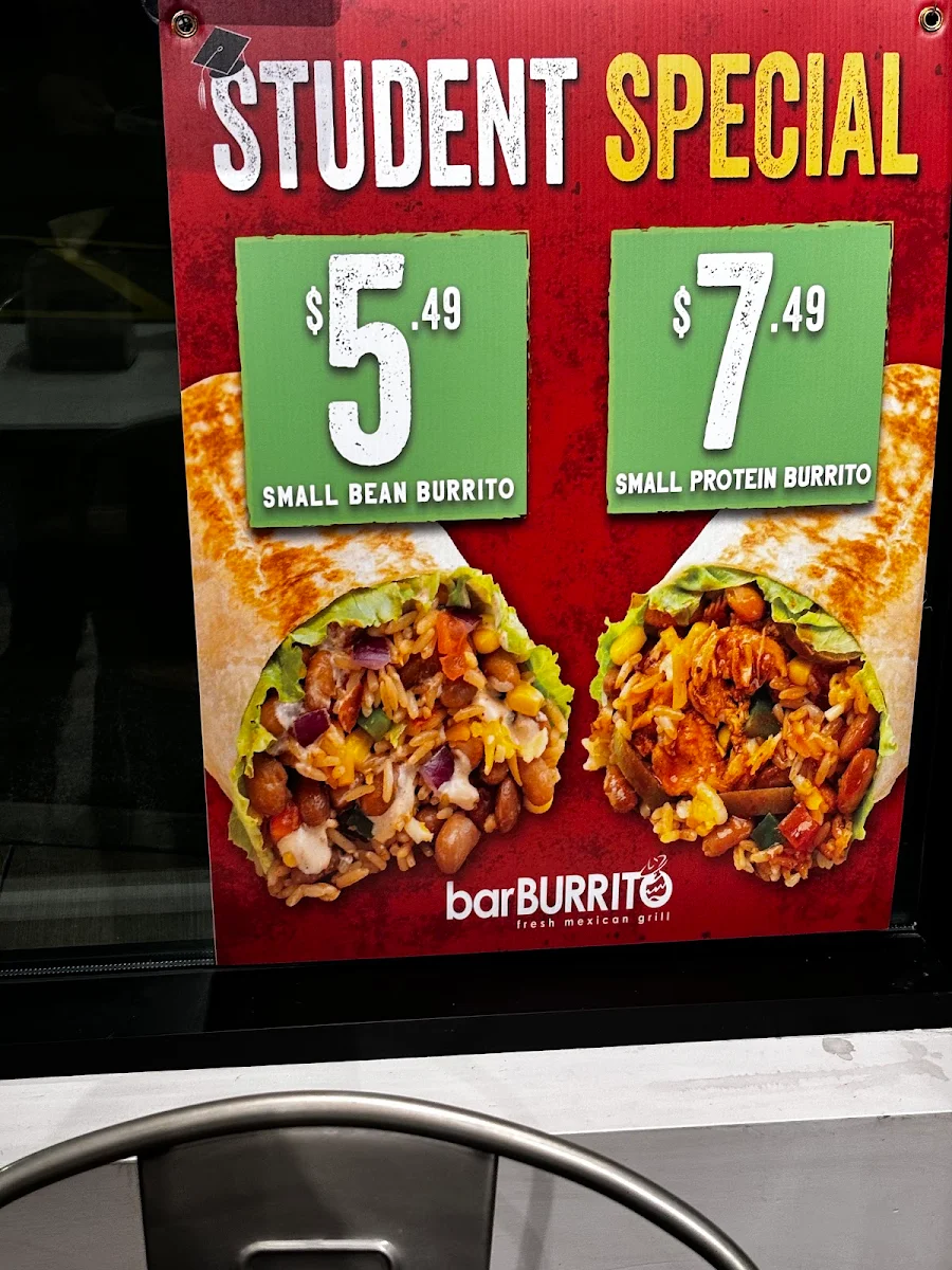 Menu, barBURRITO