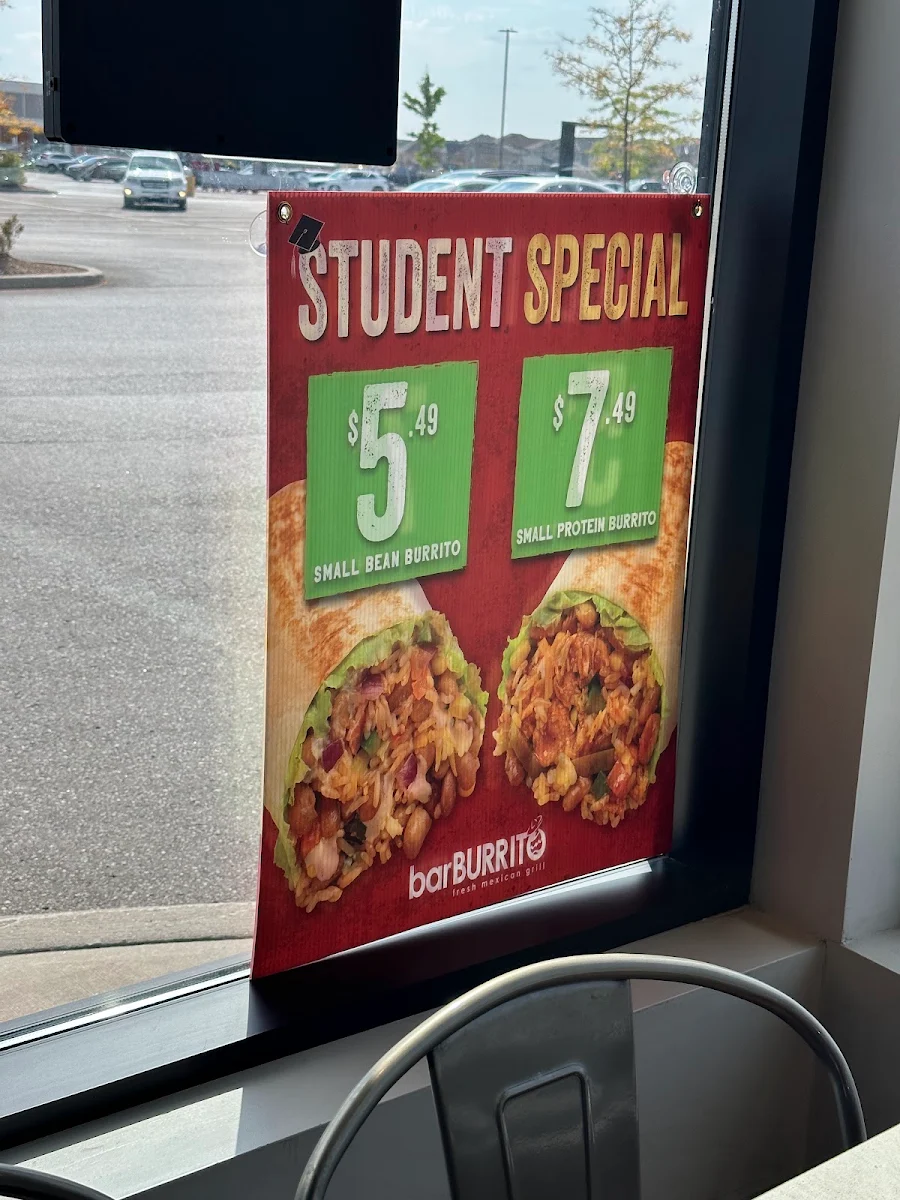 Menu, barBURRITO