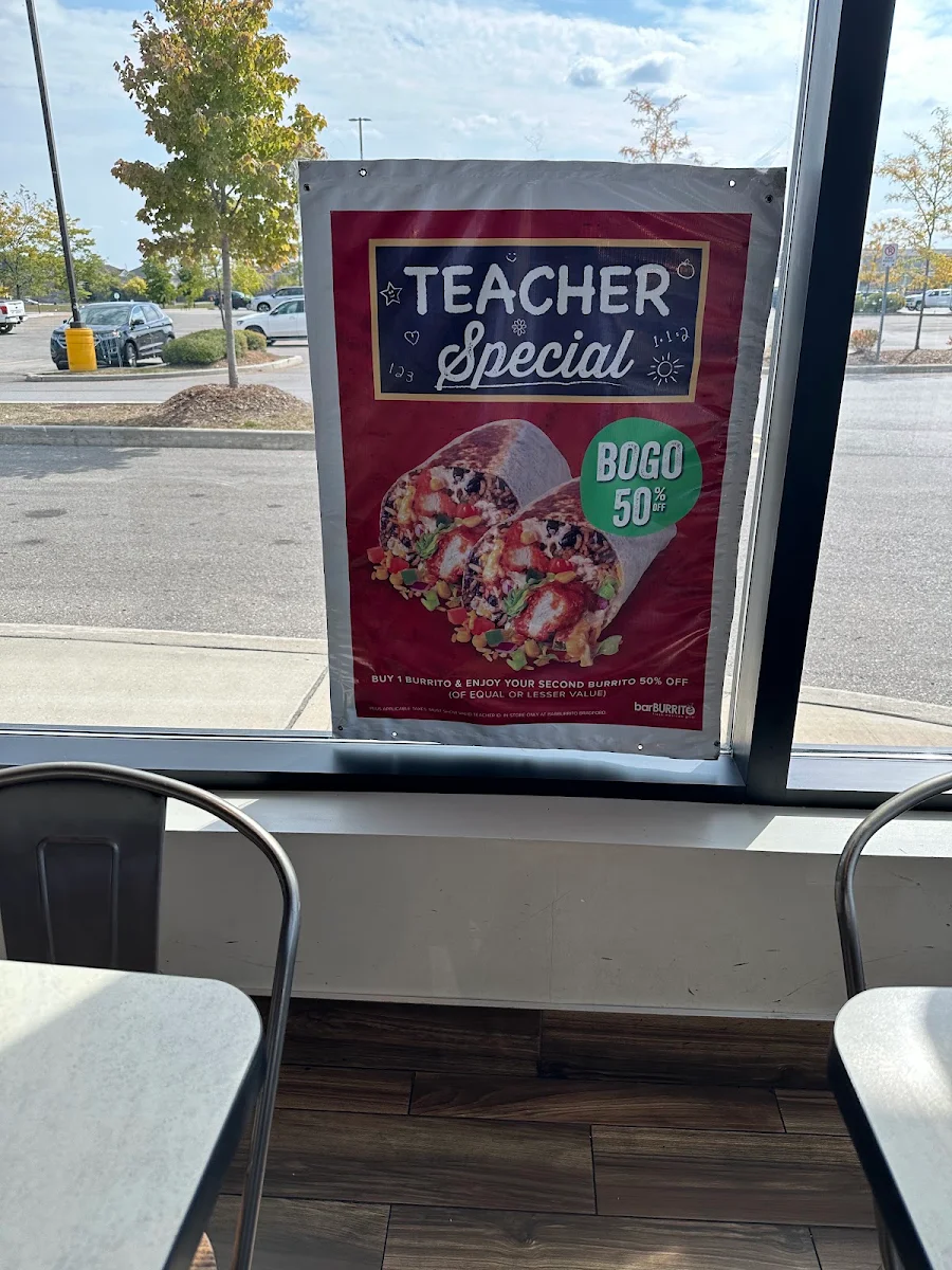 Menu, barBURRITO