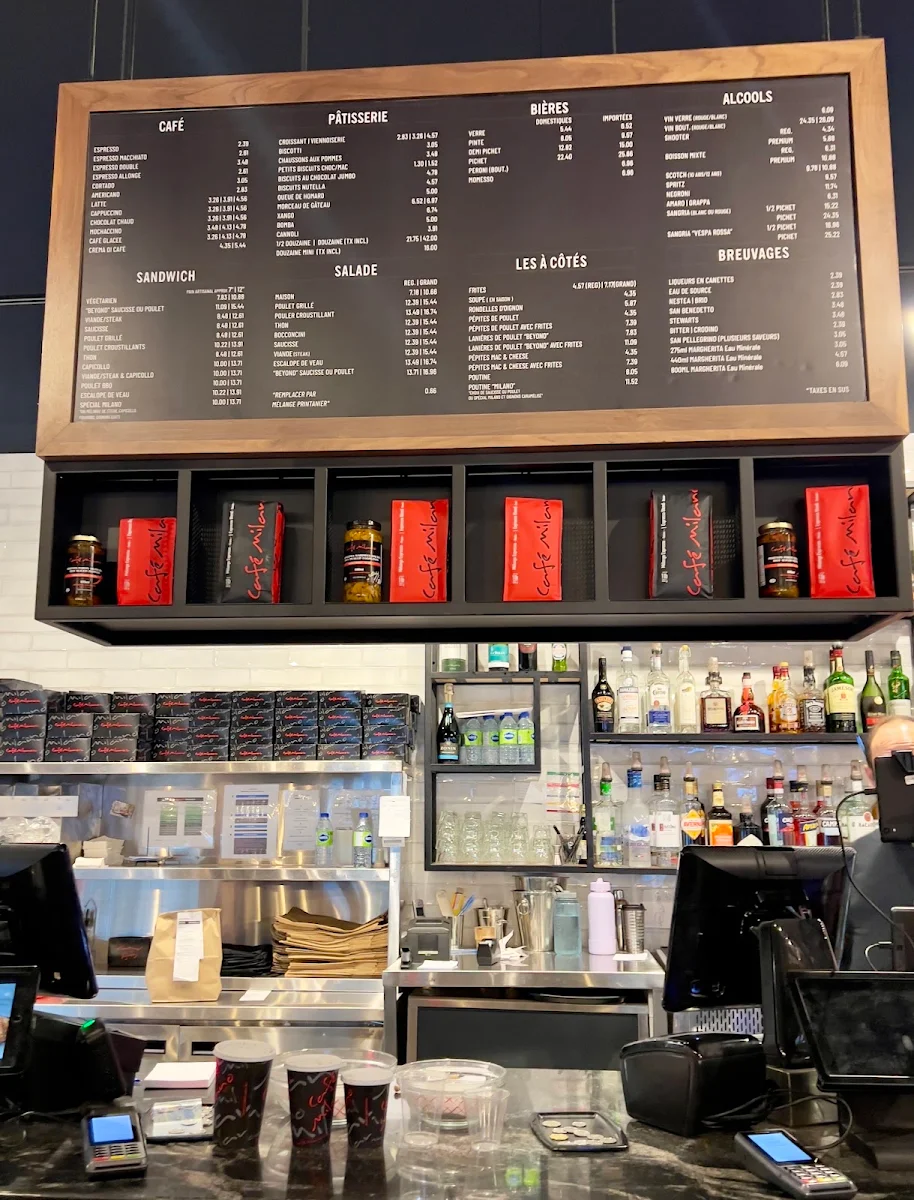Menu, Cafe Milano West Island
