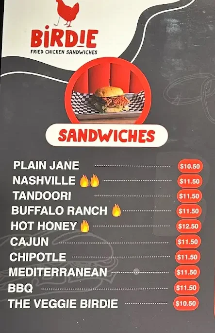 Menu, Birdie
