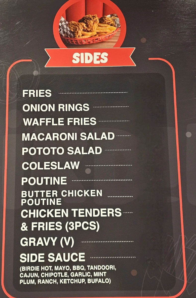 Menu, Birdie
