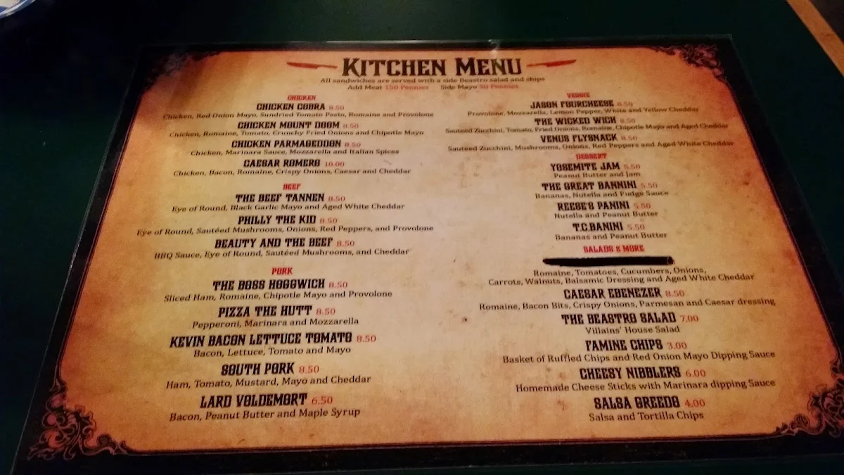 Menu, Villains