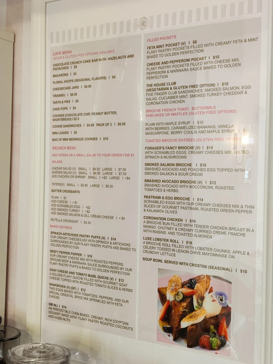 Menu, Rania's Cakes