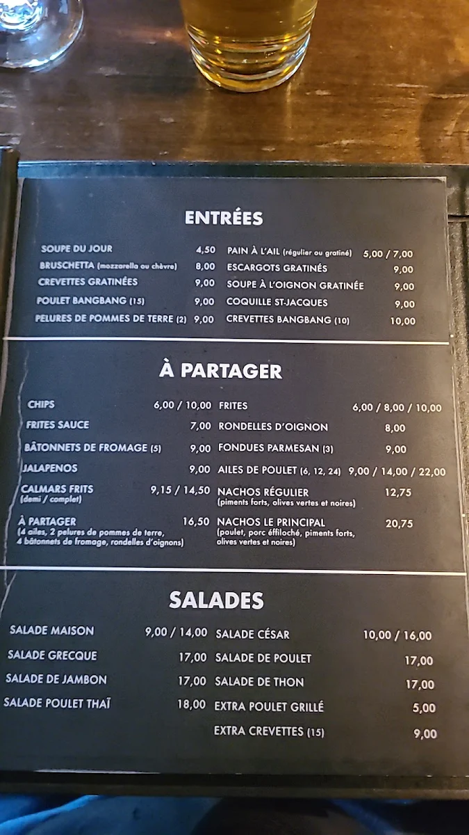 Menu, Resto Le Principal