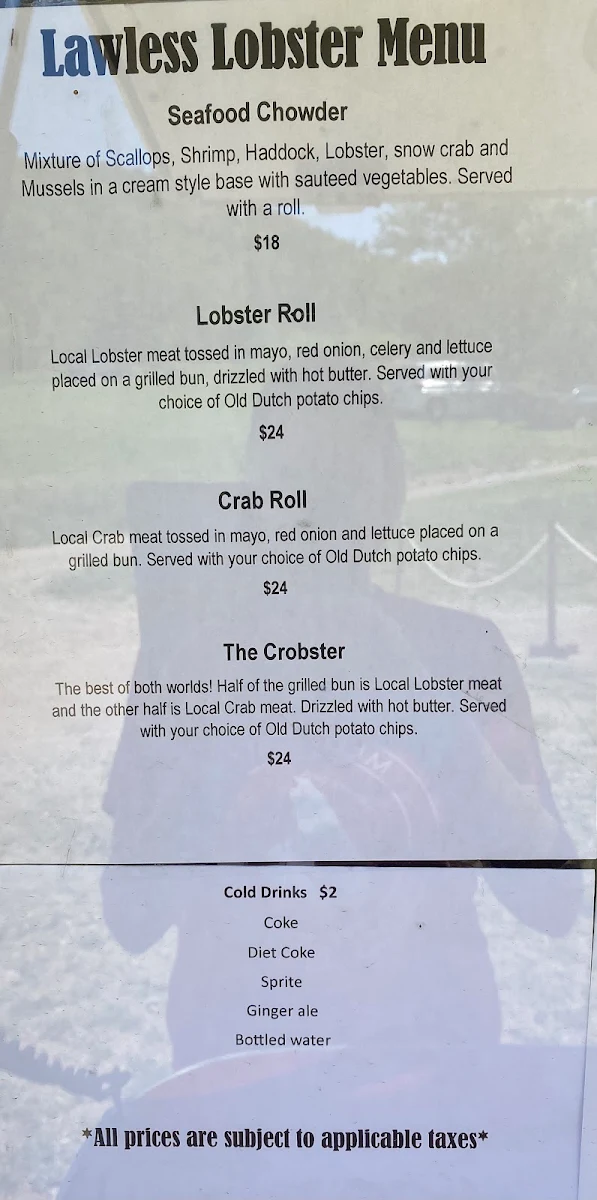 Menu, Lawless Lobster