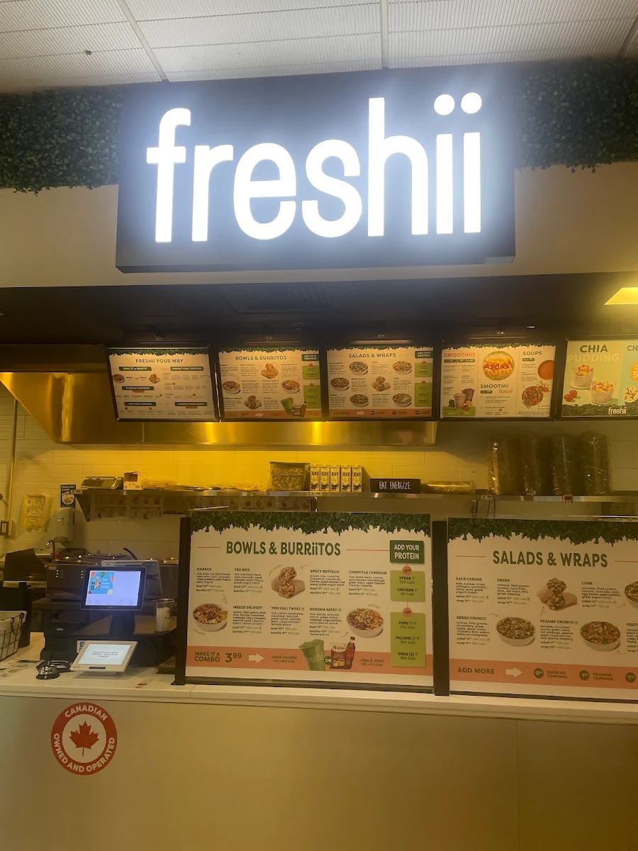 Menu, Freshii