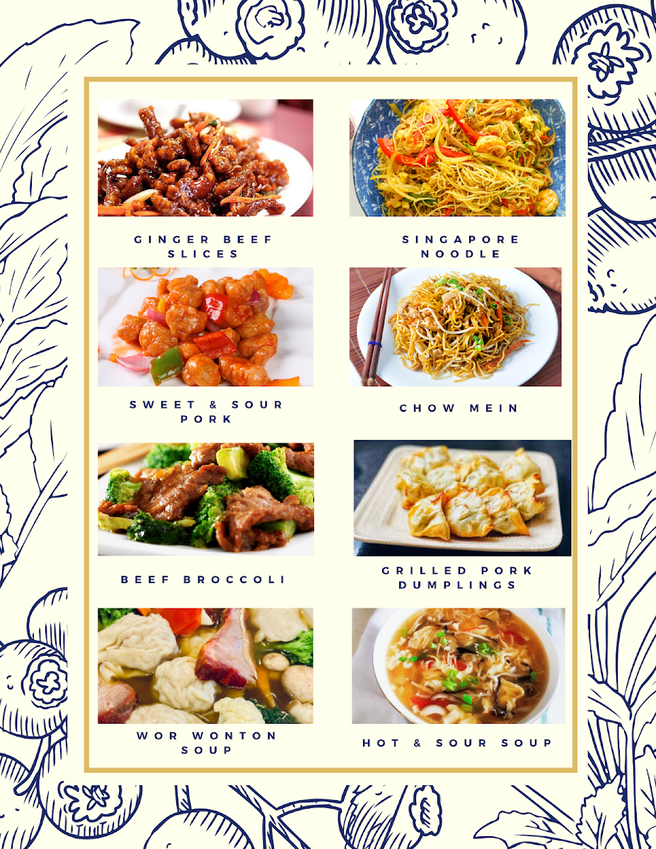 Menu, Golden Bowl 金碗楼