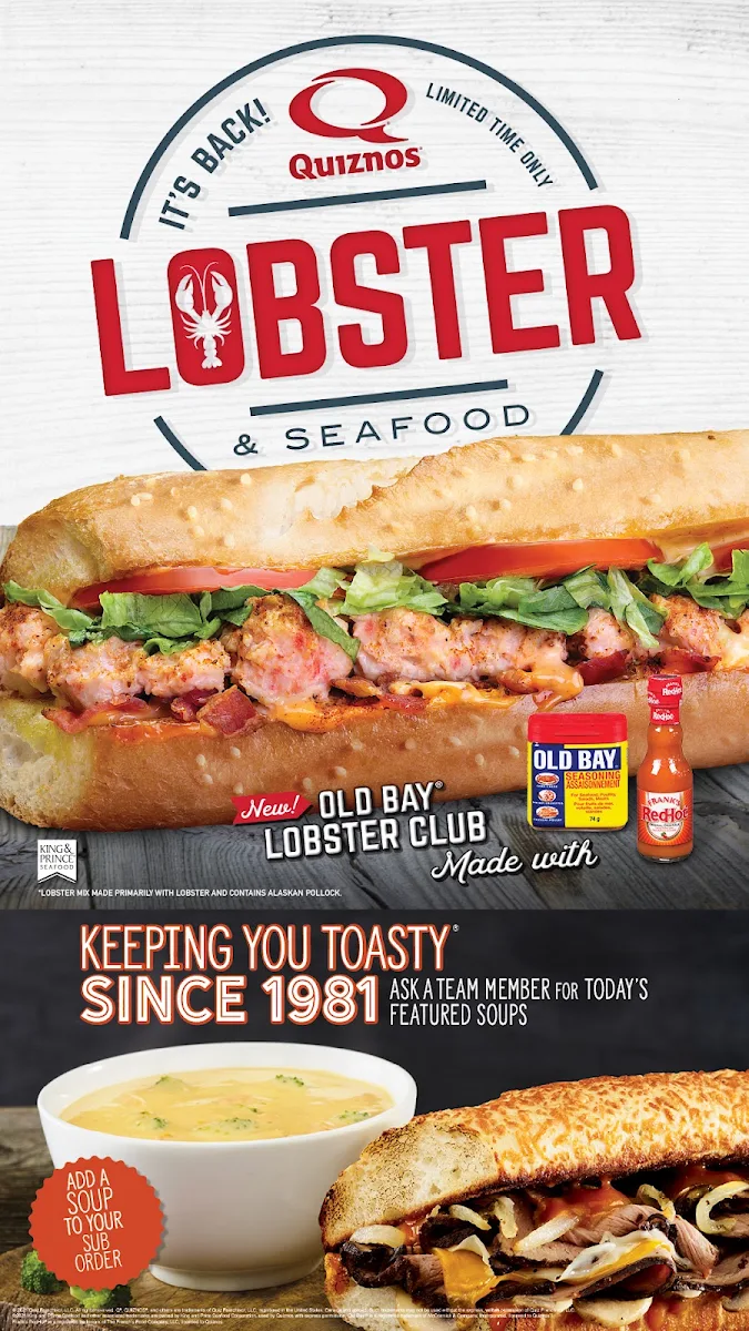 Menu, Quiznos