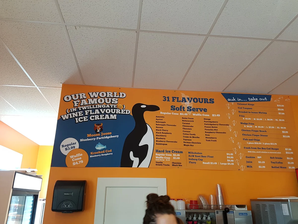 Menu, Great Auk Restaurant
